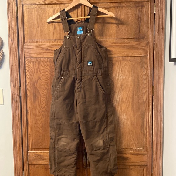 Berne Outdoor Kids Brown Insulated Overalls - Picture 1 of 13